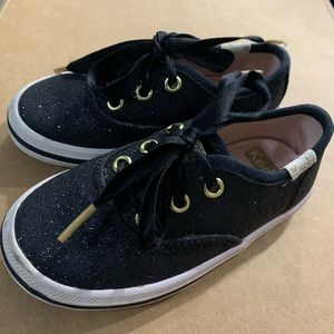 Kate Spade for Keds Black Glitter shoes